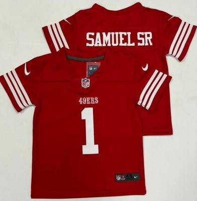 Toddler San Francisco 49ers #1 Deebo Samuel Sr Limited Red Vapor Stitched NFL Jersey