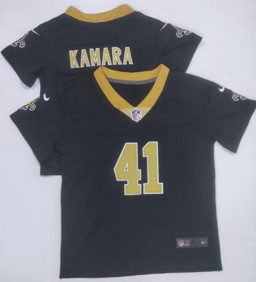 Toddler New Orleans Saints #41 Alvin Kamara Limited Black Vapor Stitched NFL Jersey