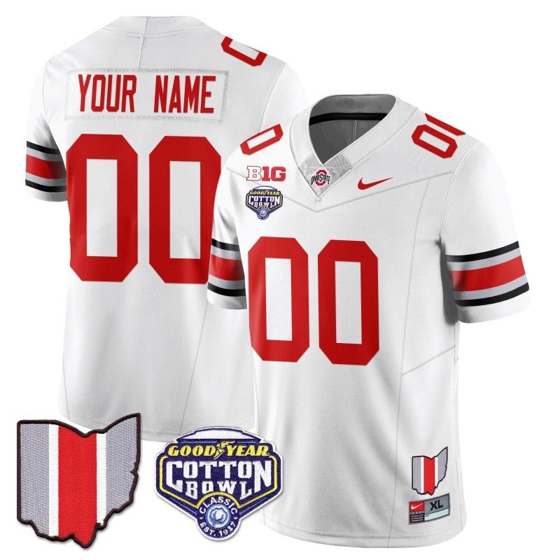 Custom Gender Name Number Ohio State Buckeyes 2024-25 Cotton Bowl Classic Nike FUSE Vapor Limited Stitched College Football Jersey Gold Black LimSDFSited