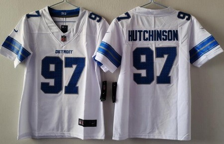 Youth Detroit Lions #97 Aidan Hutchinson Limited White Vapor Jersey