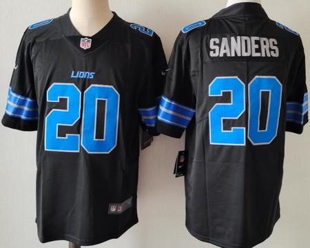 Men's Detroit Lions #20 Barry Sanders Limited Black 2024 Vapor Jersey