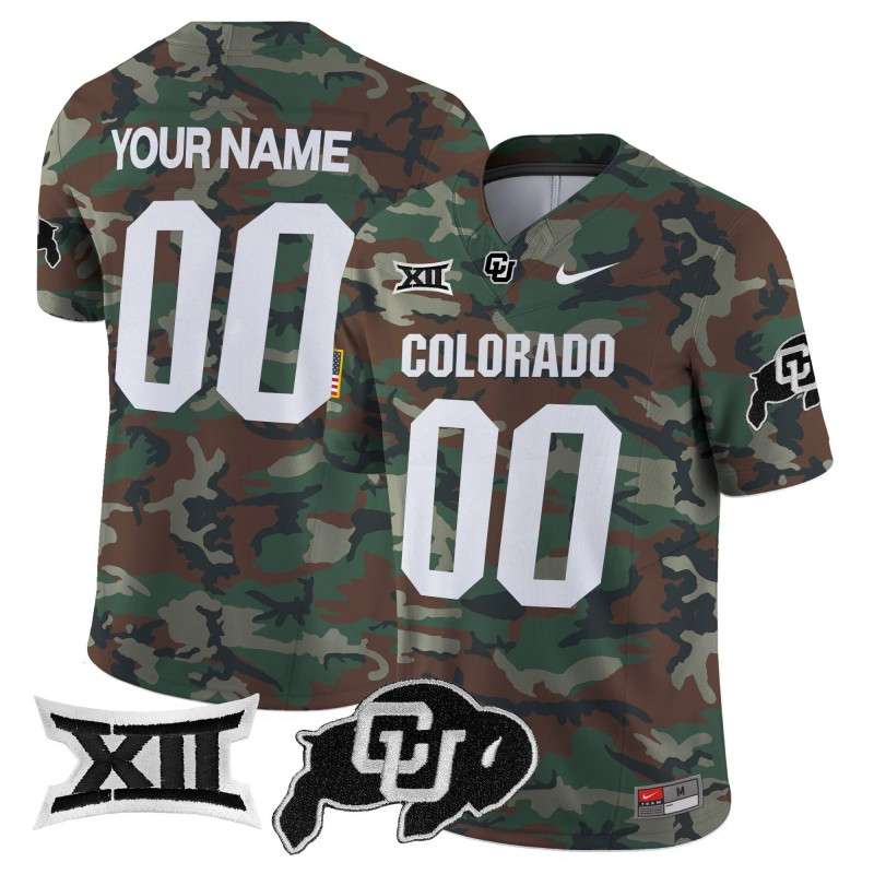 Custom Colorado Buffaloes 2024 Military Vapor Limited Stitched Jersey