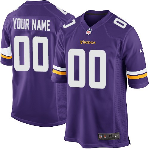 Gender Customized Minnesota Vikings Game Purple Jersey