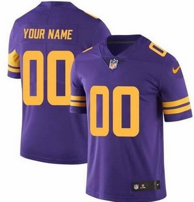 Gender Customized Minnesota Vikings Limited Purple Rush Color Jersey