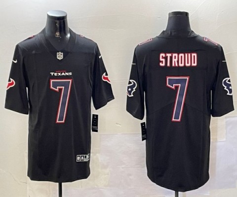 Men's Houston Texans #7 CJ Stroud Limited Black Stitched Football Jersey