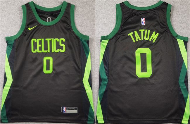 Youth Boston Celtics #0 Jayson Tatum Black 2024 City Edition Stitched Jersey