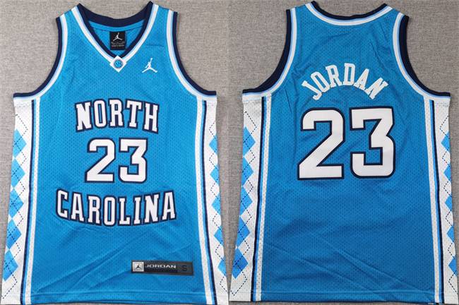 Youth North Carolina Tar Heels #23 Michael Jordan Blue Stitched Jersey