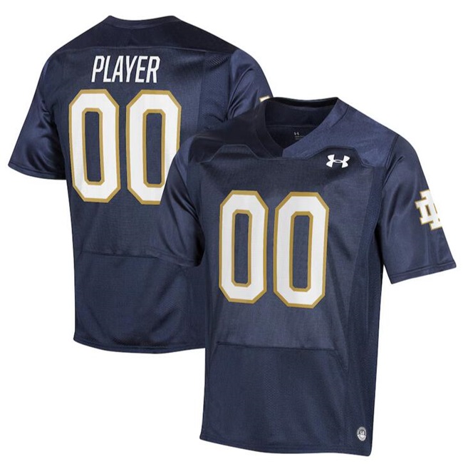 Men's Notre Dame Fighting Irish ACTIVE PLAYER Custom Navy Stitched Football Jersey