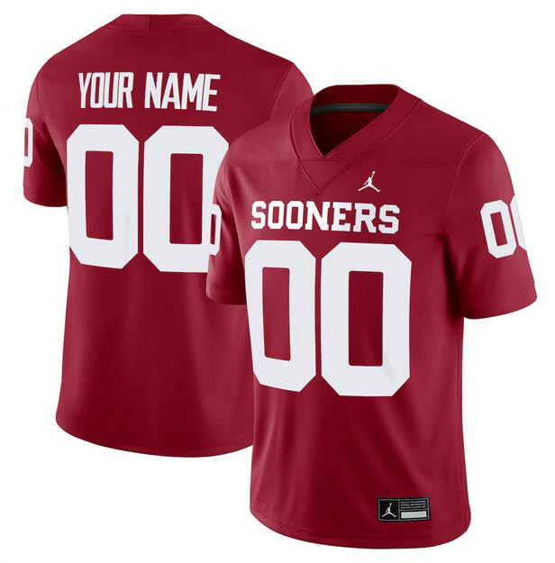 Youth Oklahoma Sooners Active Player Custom Red Stitched Football Jersey