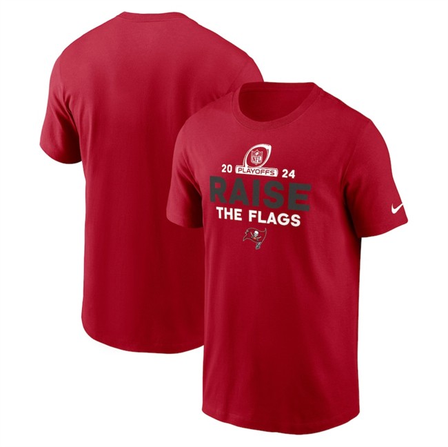 Men's Tampa Bay Buccaneers Red 2024 Playoffs T-Shirt