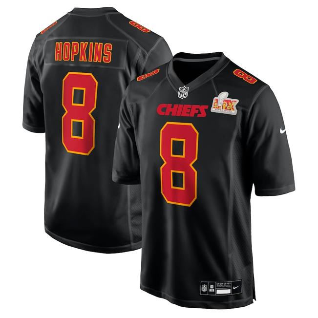 Men's DeAndre Hopkins Kansas City Chiefs Nike Super Bowl LIX Fashion Game Jersey - Carbon Black