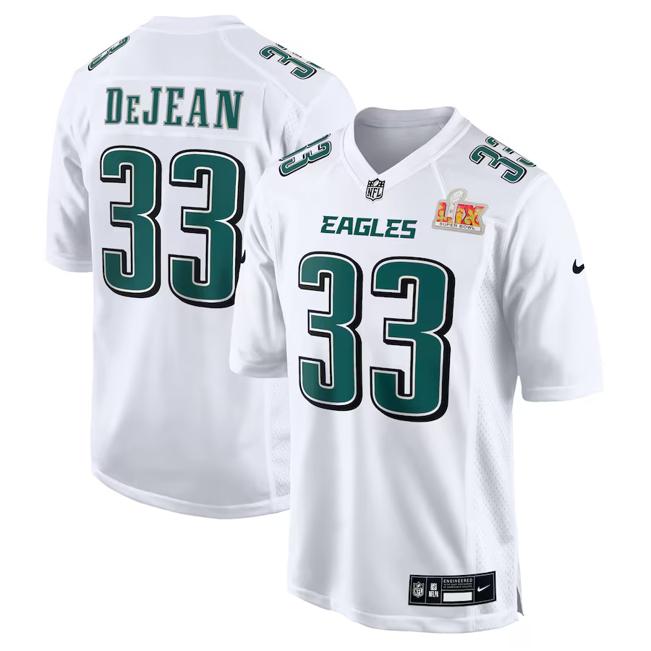 Men's Cooper DeJean Philadelphia Eagles Nike Super Bowl LIX Fashion Game Jersey - Tundra White