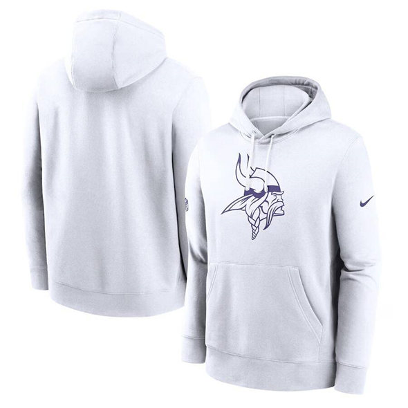 Men's Minnesota Vikings White Pullover Hoodie