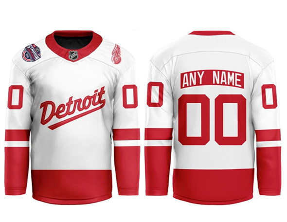 Men's Detroit Red Wings ACTIVE PLAYER Custom White 2025 Stadium Series Stitched Hockey Jersey