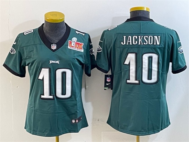 Youth Philadelphia Eagles #10 DeSean Jackson Green 2025 Super Bowl LIX Patch Vapor Untouchable Limited Stitched Football Jersey