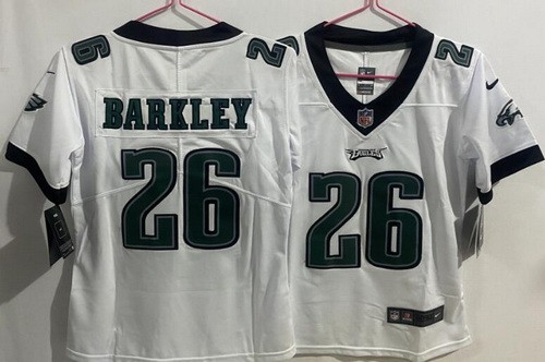 Youth Philadelphia Eagles #26 Saquon Barkley Nike Limited White Vapor NFL Stitched Jersey