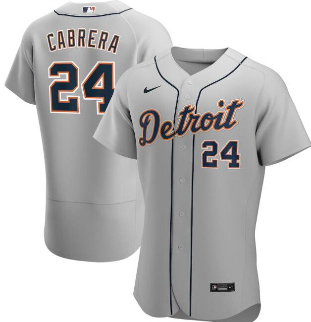 Men's Detroit Tigers ACTIVE PLAYER Custom Grey Stitched Baseball Jersey