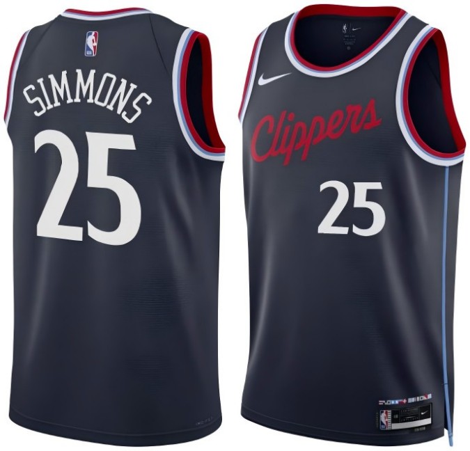 Men's Los Angeles Clippers #25 Ben Simmons Navy 2424/25 Icon Swingman Jersey