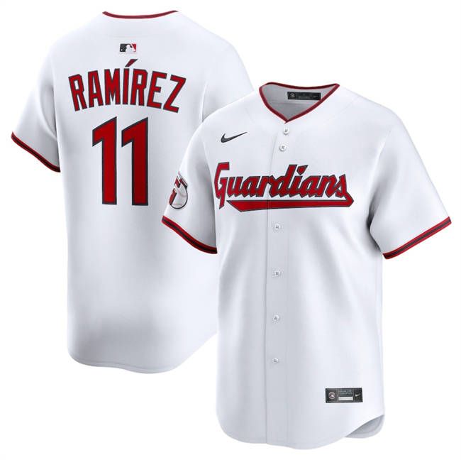 Men's Cleveland Guardians ACTIVE PLAYER Custom White Home Limited Stitched Baseball Jersey