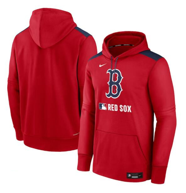 Men's Boston Red Sox Red Collection Performance Pullover Hoodie