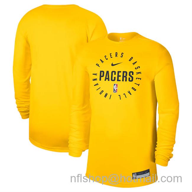 Men's Indiana Pacers Gold 2024-25 Legend On-Court Practice Long Sleeve T-Shirt