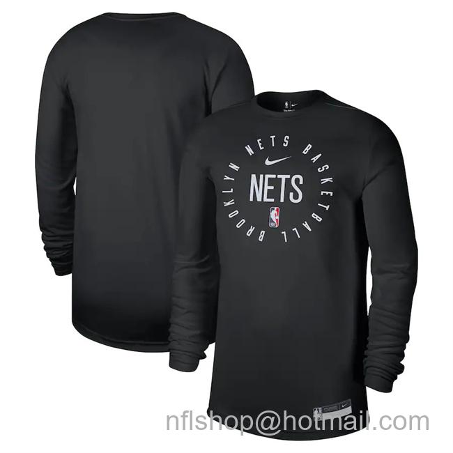 Men's Brooklyn Nets Black 2024-25 Legend On-Court Practice Long Sleeve T-Shirt