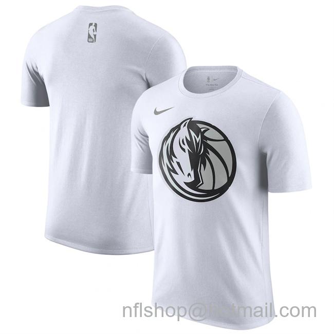 Men's Dallas Mavericks White 2024-25 City Edition Essential Logo T-Shirt