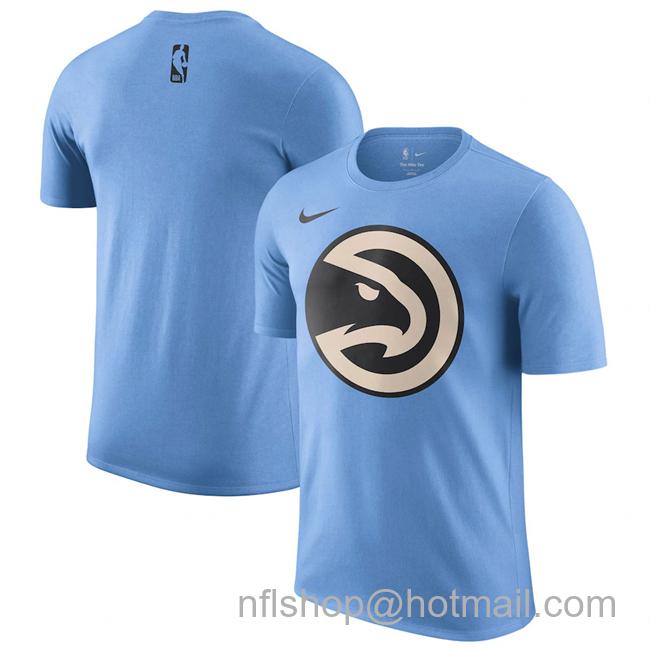 Men's Atlanta Hawks Light Blue 2024-25 City Edition Essential Logo T-Shirt