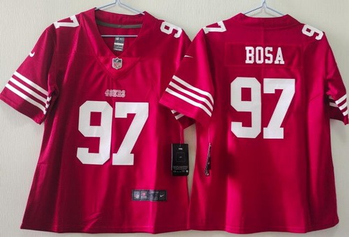 Women's San Francisco 49ers #97 Nick Bosa Limited Red Vapor Jersey