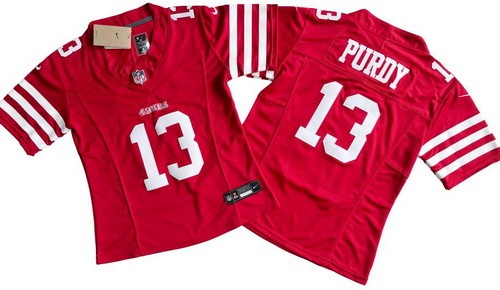 Women's San Francisco 49ers #13 Brock Purdy Limited Red FUSE Vapor Jersey