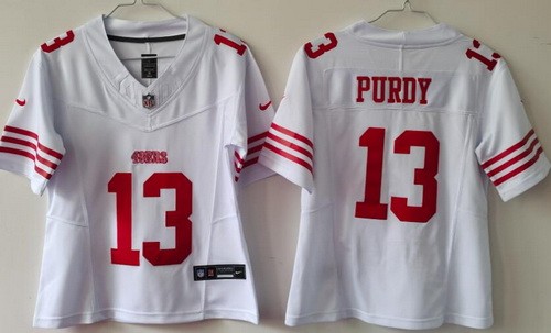 Women's San Francisco 49ers #13 Brock Purdy Limited White FUSE Vapor Jersey