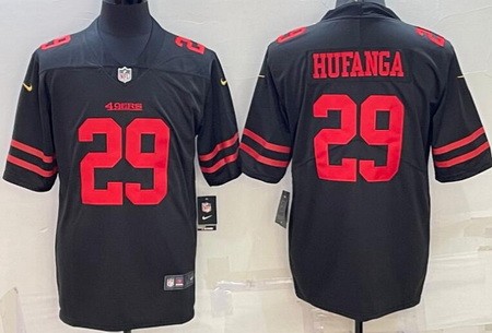 Women's San Francisco 49ers #29 Talanoa Hufanga Limited Black Vapor Jersey