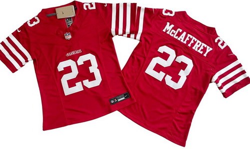 Women's San Francisco 49ers #23 Christian McCaffrey Limited Red FUSE Vapor Jersey