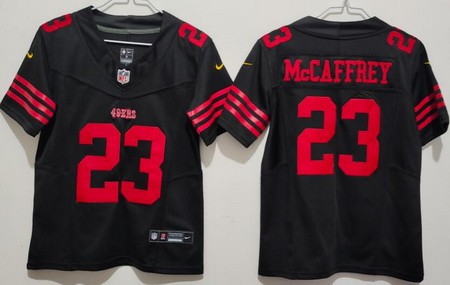 Women's San Francisco 49ers #23 Christian McCaffrey Limited Black FUSE Vapor Jersey