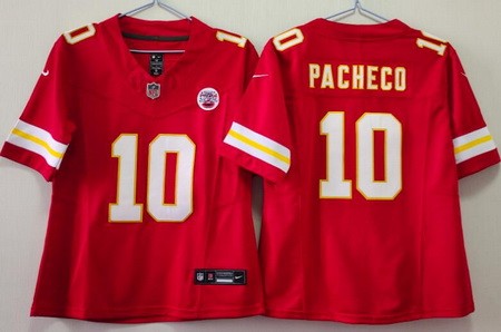 Women's Kansas City Chiefs #10 Isiah Pacheco Limited Red FUSE Vapor Jersey