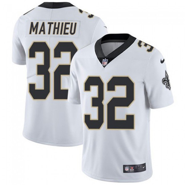 Women's New Orleans Saints #32 Tyrann Mathieu White Vapor Limited Stitched Jersey