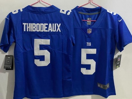 Women's New York Giants #5 Kayvon Thibodeaux Limited Blue Vapor Jersey