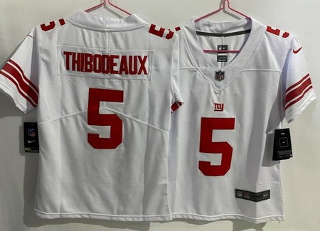 Women's New York Giants #5 Kayvon Thibodeaux Limited White Vapor Jersey