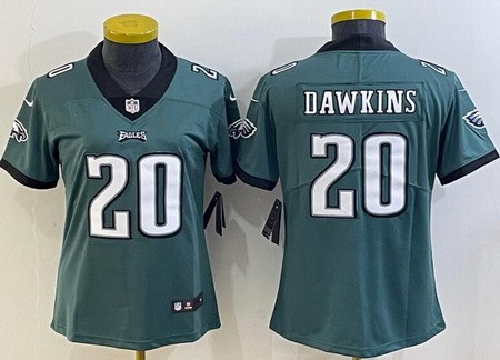 Women's Philadelphia Eagles #20 Brian Dawkins Limited Green Vapor Jersey