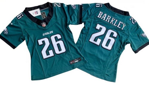 Women's Philadelphia Eagles #26 Saquon Barkley Limited Green FUSE Vapor Jersey