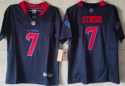 Women's Houston Texans #7 CJ Stroud Limited Navy Alternate FUSE Vapor Jersey