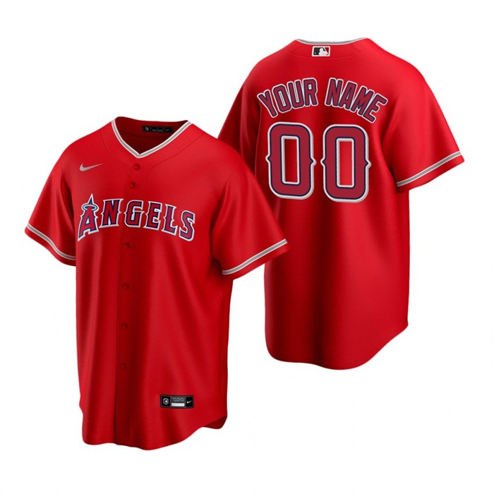 Women's Los Angeles Angels Active Player Custom Red Cool Base Stitched Baseball Jersey(Run Small)