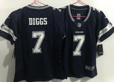 Women's Dallas Cowboys #7 Trevon Diggs Limited Navy Vapor Jersey