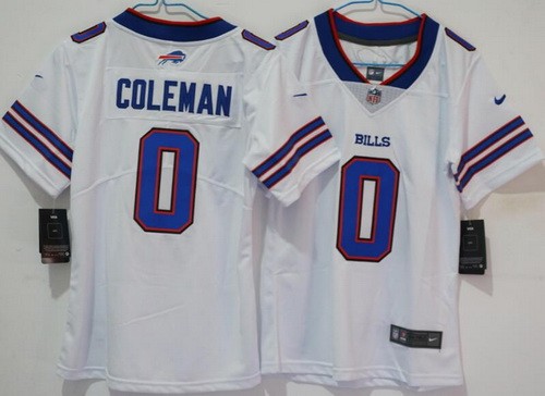 Women's Buffalo Bills #0 Keon Coleman Limited White Vapor Jersey