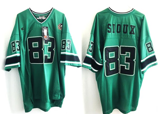 Custom Men's North Dakota Fighting Sioux Green Stitched Jersey