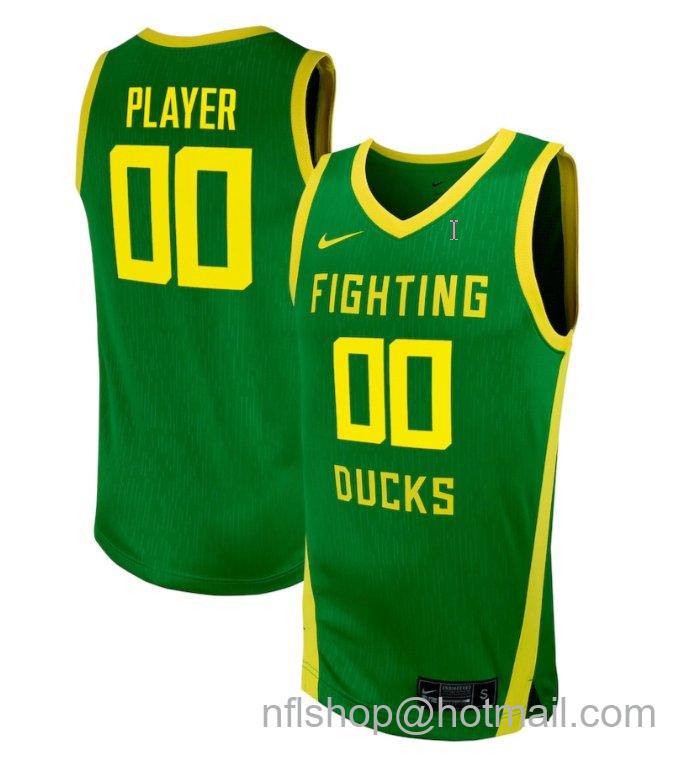 Men's Custom Oregon Ducks Name Number NIL Basketball Green Stitched Jersey