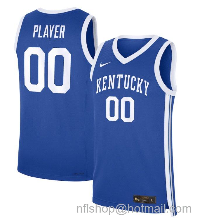 Men's Custom Kentucky Wildcats Name Number NIL Basketball Royal Stitched Jersey