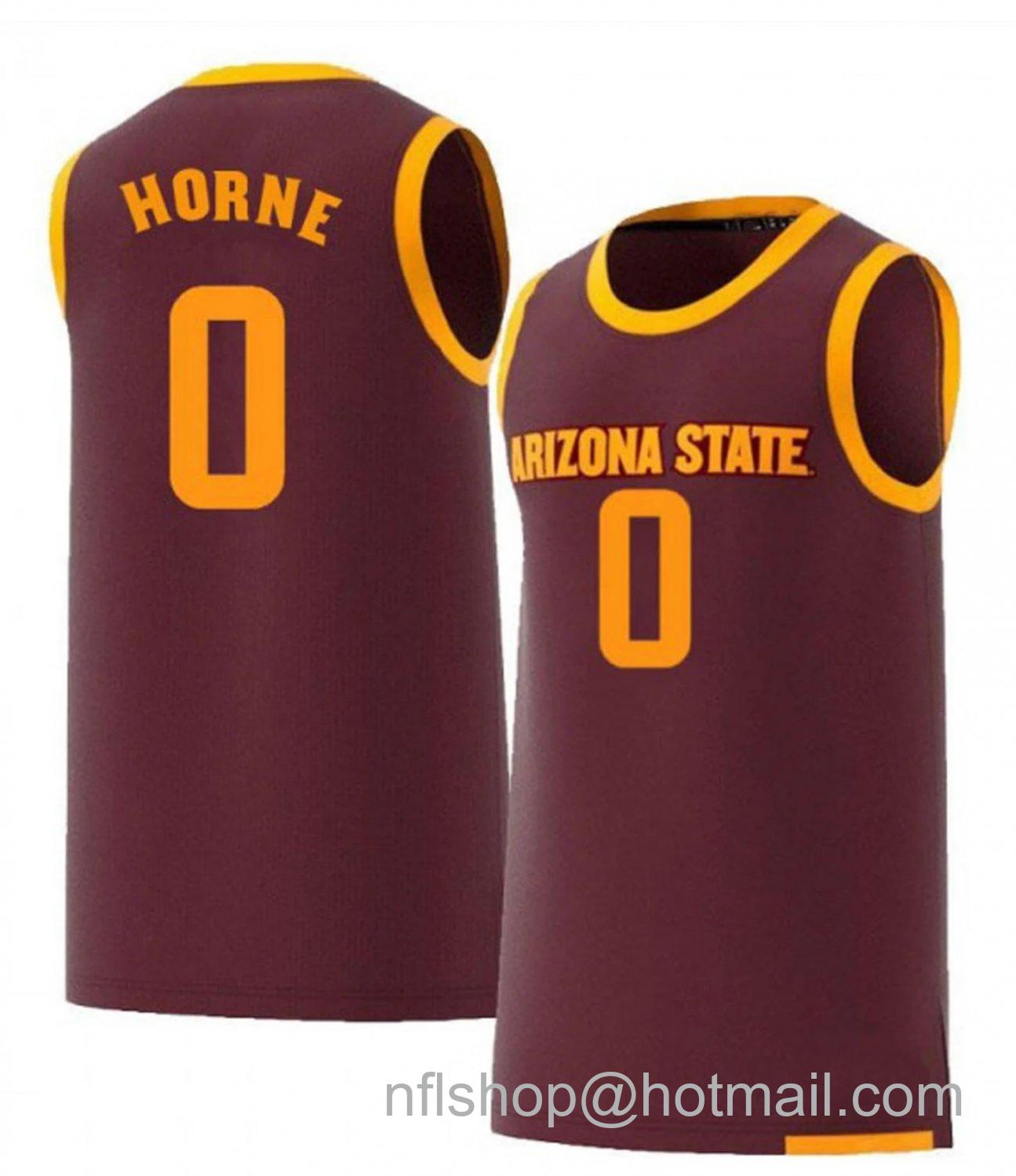 Men's Arizona State Sun Devils DJ Horne College Basketball Red #0 Stitched Jersey