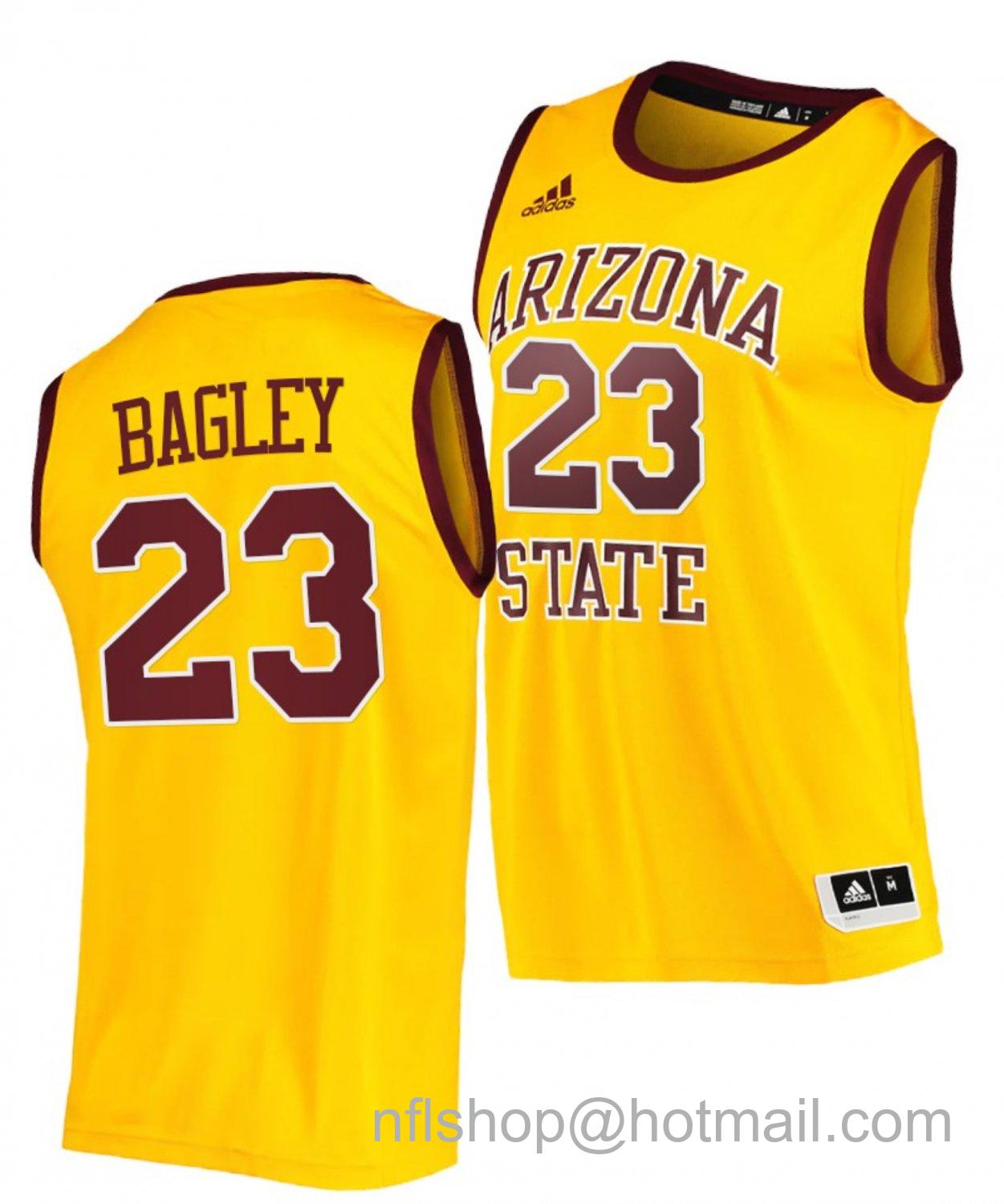 Men's Arizona State Sun Devils Marcus Bagley College Basketball Gold #23 Stitched Jersey