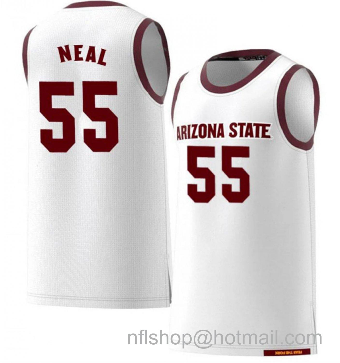 Men's Arizona State Sun Devils Desmond Cambridge College Basketball White #55 Stitched Jersey